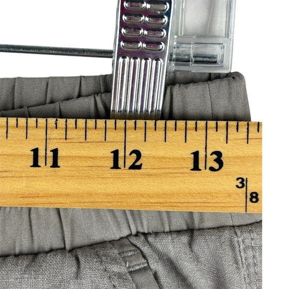 Athleta Bali Linen Drawstring Jogger Style Women’s Pants Gray Size 6 Beach - Picture 12 of 13